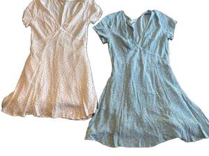 L.A. Hearts Womens Size Small Blue & White Polka Dot Dress S