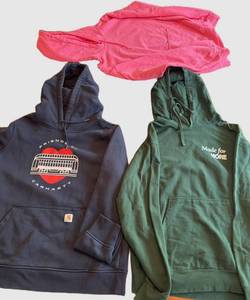 3 Girls Hooded Sweatshirts - Carhartt, Made for More and Pink Colored S