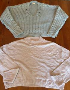 L.A. Hearts Light Blue Knit Womens Size Small & H&M Divided Size XS Sweaters S