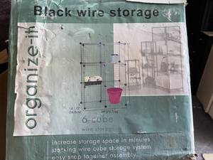 Organize-It 6-Cube Wire Storage Unit - New S