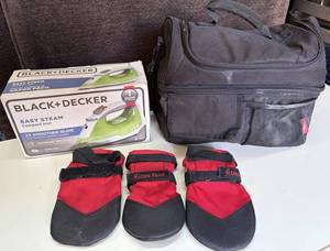 BlackDecker Iron, Thermos Cooler Bag & Ultra Paws Boots S