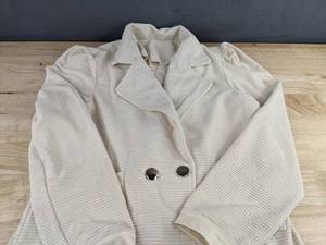 Womens Off White Corduroy Blazer Size Large - Brand New