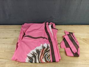 Womens Pink & Brown Zebra Cover-Up Robe Size Small - Brand New