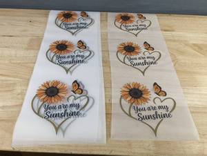 18 Hot Transfer Stickers You Are My Sunshine Iron-On Decals 5.75 x 6.75 - Brand New