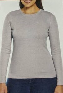 Eddie Bauer Womens Long Sleeve Tee Pumice Size Large, $30 Retail - Brand New