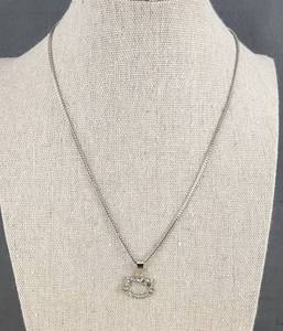 Hello Kitty Charm Necklace Silver 16 With 2 Extender - Brand New