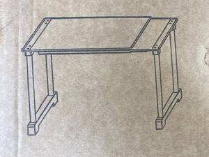 Small Folding Portable Expandable to 30 White Table 14.5 x 17 x 12 - Brand New