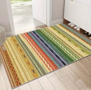Multicolor Stripe Indoor Area Rug 76 X 54 in - Brand New