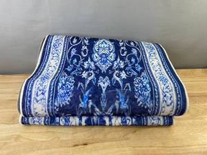 Blue and White Pattern Runner Rug 136 x 20 - Brand New