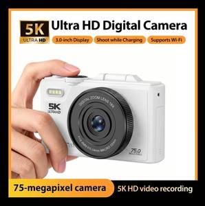 5K 75MP Digital Camera With 3.0-Inch Flip Screen & Wi-Fi - Brand New