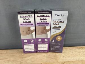 Peacci Silicone Scar Cream and Professional Grade Advanced Scar Cream, 2 Total - Brand New