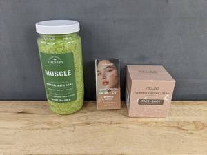 Village Naturals Mineral Soak, Lakerain Beauty Balm & Melao Tallow Cream - Brand New