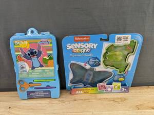 Disney Stitch Mini Activity Easel & Fisher-Price Sensory Bright - Brand New