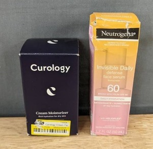 Curology Cream Moisturizer & Neutrogena Daily Defense Face Serum - Brand New