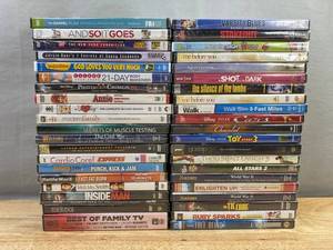 40 Brand New DVD Movie Collection - Annie, Inside Man, Toy Story 3, Cars, Silence of the Lambs, Varsity Blues, Stakeout C