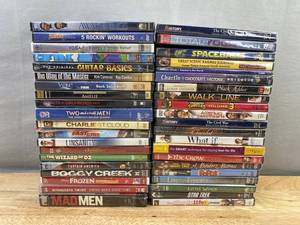 40 Brand New DVD Movie Collection - The Crow, Mad Men, Walk the Line, Charlie and the Chocolate Factory, Star Trek, Little Women, Popeye C