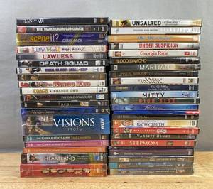 40 Brand New DVD Movie Collection - Blood Diamond, Martian, Stepmom, Grease, Coach, Lawless, Lean on Me C