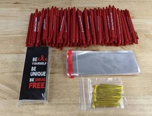 Drug-Free Message Pen Cards, 100 Total - Brand New