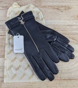 Warmen Lambskin Leather Touchscreen Gloves with Cashmere Lining Size Womens Small Black - Brand New