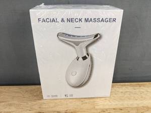 Yilakcne ES-1081 Facial & Neck Massager, White - Brand New