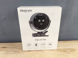 Akejrym A222 Black Clip-On Fan With USB Cable & Manual - Brand New