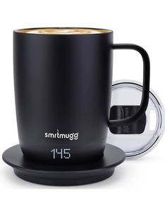 SmrtMugg Pro Self Heating Coffee Mug 14 Oz Black - Brand New
