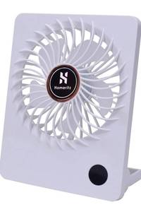 Homeritz Personal Rechargeable Fan With Power Display, White - Brand New