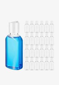Youngever 2 oz Clear Plastic Travel Bottles With Flip Caps, 24 Total - Brand New
