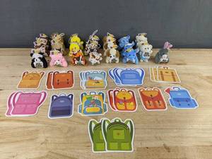 Welcome Back to School Backpack Cutouts and Plush Animals, 44 Total Pieces - Brand New
