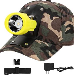 KL2.8 Yellow Mining Headlamp With Hat Rechargeable LED - Brand New