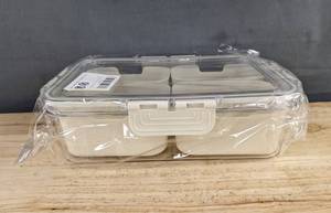 Snack Box 4-Compartment Container With Lid - Brand New