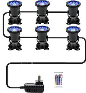 GZKANFUL RGB Underwater Pond Lights, 6 Pack, $52 Retail - Brand New