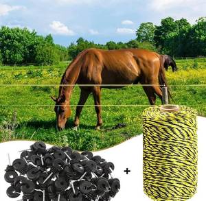 Electric Fence Polywire Kit 330 With 50 Insulators and 6 Stainless Steel Wires - Brand New