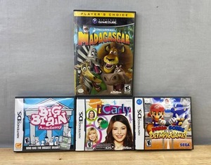Nintendo Gamecube Game & 3 Nintendo DS Games -  Madagascar, iCarley, Big Brain Academy, Mario and Sonic C