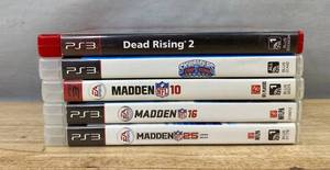 5 PS3 PlayStation Video Games - Dead Rising 2, Skylanders Trap Team, Platform, & Madden NFL C