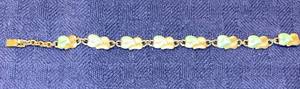 Sterling Silver Leaf Enamel Bracelet S