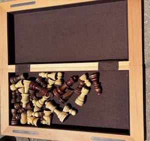 Wooden Chess Set With Folding Storage Board S