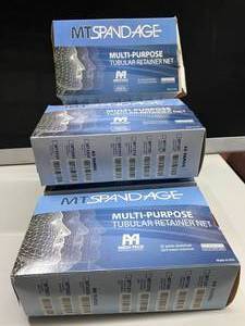 MSRP $250 LOT OF 5 NEW BOXES MEDI-TECH MT07 MT-SPANDAGE TUBULAR RETAINER NETS, 125 TOTAL YARDS, WOUND DRESSING &amp BANDAGE SECUREMENT, EXCELLENT FOR DRESSING RETENTION
