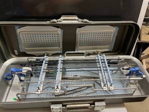 MSRP $4,000 Snowden Pencer &amp V. Mueller Laparoscopic Instrument Set, Includes Graspers, SuperCut Scissors, Irrigating Cannula, Retractors, Forceps &amp Sterilization Case, Minimally Invasive Surgery Instruments