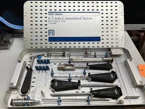MSRP $4,000 Smith &amp Nephew Richards 6.5mm Cannulated Screw Instrument Tray, Incomplete Set, Orthopedic Trauma, Fracture Repair &amp Bone Fixation Instruments
