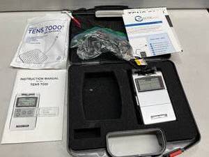 MSRP $300 TENS 7000 DIGITAL TENS UNIT, PAIN RELIEF &amp MUSCLE STIMULATOR, USED BY PHYSICAL THERAPISTS &amp CHIROPRACTORS, BACK, NECK &amp JOINT PAIN THERAPY, CASE &amp MANUAL, EXCELLENT WORKING CONDITION