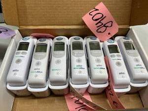 MSRP $2,100 LOT OF 7 WELCH ALLYN BRAUN THERMOSCAN PRO 6000 EAR THERMOMETERS, USED BY HOSPITALS, CLINICS &amp URGENT CARES, DIGITAL TEMPERATURE SCANNERS, ALL WORK HOWEVER NEED NEW BATTERIES