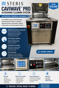 MSRP $25,000 STERIS Caviwave Pro Ultrasonic Cleaning System, Automated Surgical Instrument Washer &amp; Cleaner, Touchscreen Controls, SPD/CSSD Reprocessing System, Medical &amp; Surgical Facility Use, WORKS GREAT!