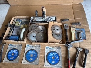 Contractor Tool & Shop Supply Lot  Circular Saw Blades, Drywall Tools, Scrapers, Trowels & More