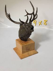 Signed S.L. Knight Bugling Elk Bronze Sculpture  65200