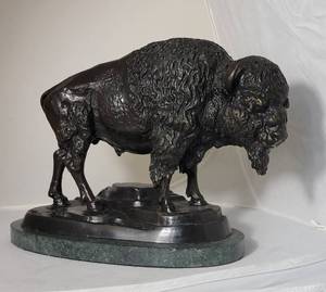 Carl Kauba Bronze Buffalo Sculpture