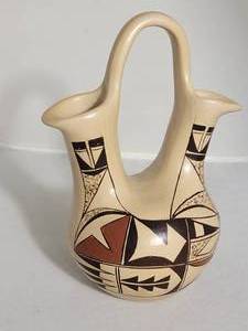 Hand Painted Hopi Wedding Vase by Alice Dashee of Walpi Village