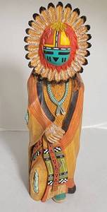 Handcrafted Hopi Sunface Kachina Doll by Boyce