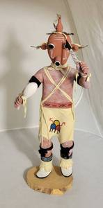 Signed Dancing Hopi Mudhead Kachina Doll