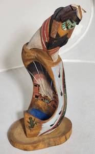 Signed Hopi Long Hair Kachina Doll  Rain and Fertility Figure